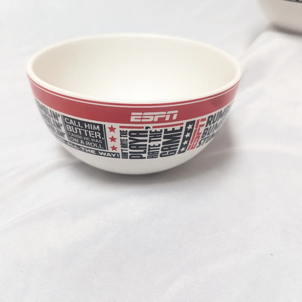 2 Espn Halmark Chris Berman Quote Ceramic Dip Bowls 5